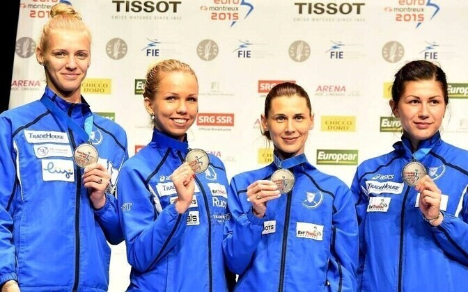 Estonian women's epee fencing team also finished second at the European Fencing Championships in Switzerland.