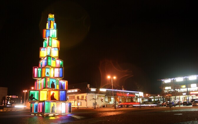 Рождественское дерево в Раквере.