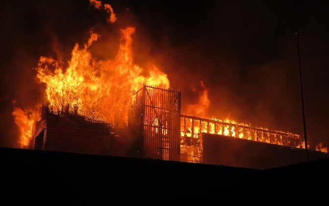Bernhard Spa Hotel in fire