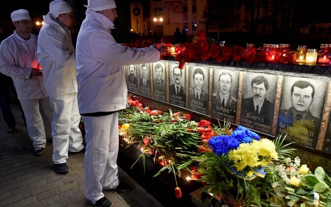 Tšornobõli katastroofi ohvrite mälestamine.