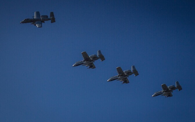 Ämari lennubaasis maandusid USA ründelennukid A-10.