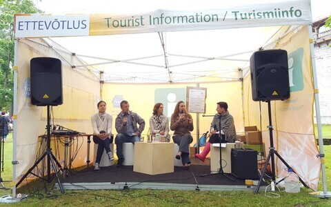 Arutelu piiriülese alkoholikaubanduse üle arvamusfestivalil.