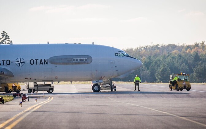 A NATO AWACS aircraft landed at Ämari Air Base on Tuesday. Oct. 11, 2016.