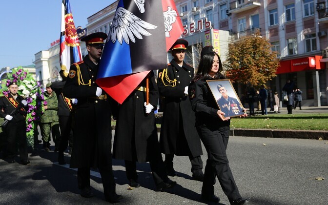Sõjapealik Motorola matusetseremoonia Donetskis 19. oktoobril.