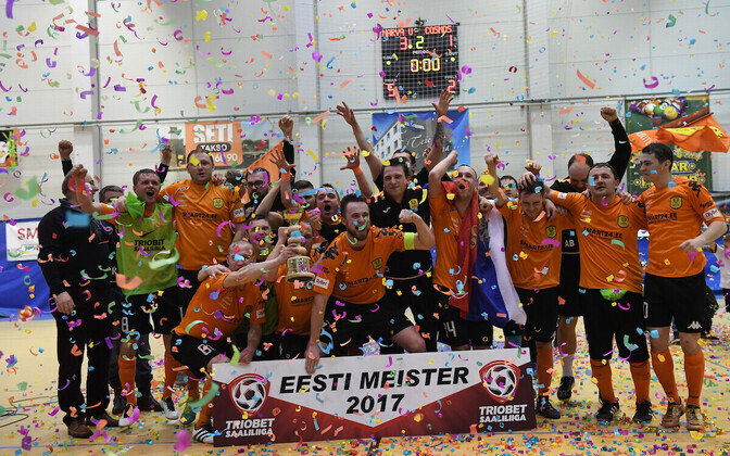 Нарвитяне стали новыми чемпионами Эстонии по футзалу.