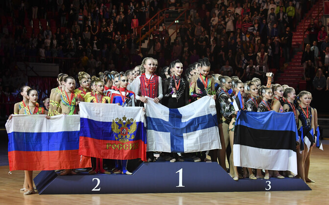 В общенациональном зачете на чемпионате мира по эстетической групповой гимнастике Эстония заняла 3 место