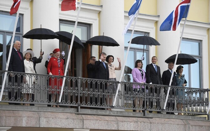 Põhjamaade riigipead saabusid Helsingisse Soome juubeliaastat tähistama