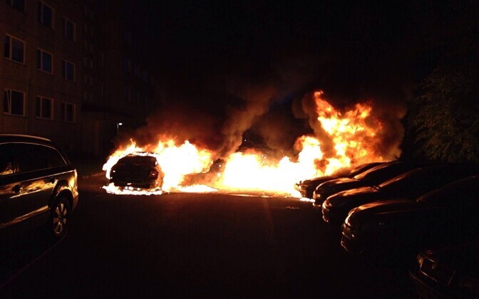 Three cars burned out completely in the fire.