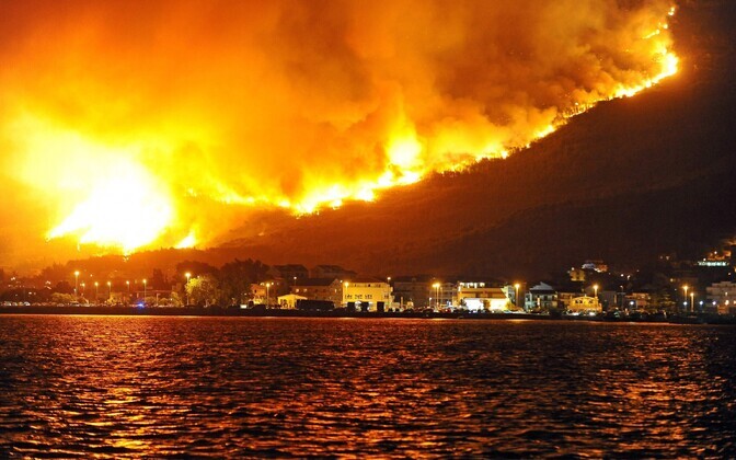 Пожар неподалеку от Сплита.