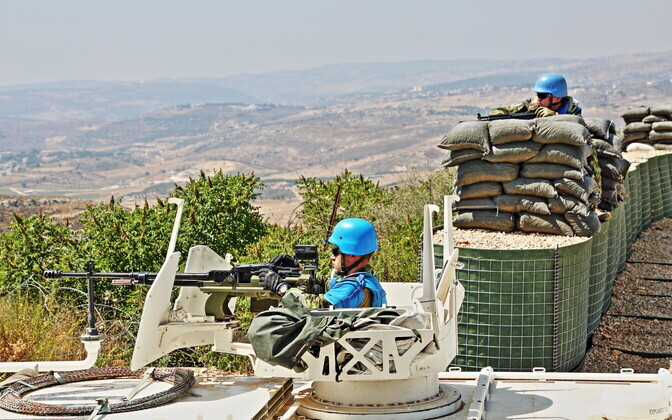 ESTPLA-23 peacekeepers practice defending base in Lebanon. July 30-31, 2017.