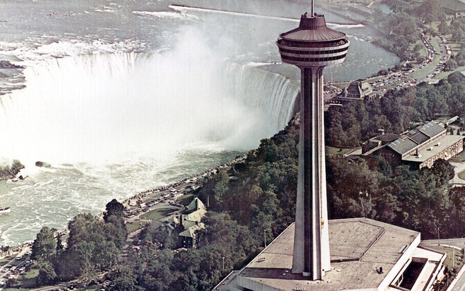 Skylon Tower and Exhibition Centre, Niagara Falls, Bregman + Hamann, leading architect Kaljo Voore, 1965.