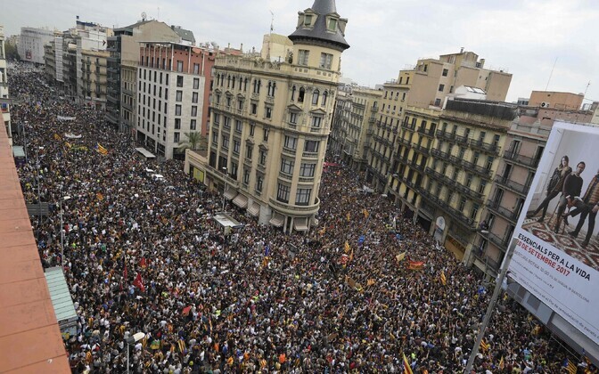 Забастовка в Барселоне, 3 октября.