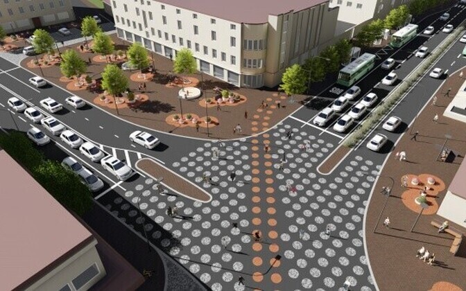 Nõmme keskuse ristmiku lahendus.