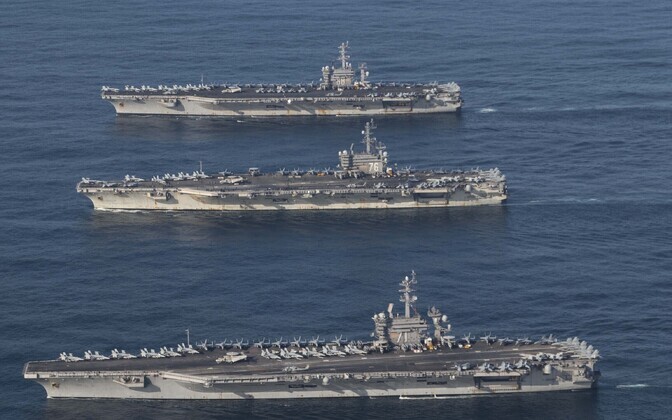 USS Ronald Reagan, USS Theodore Roosevelt ja USS Nimitz