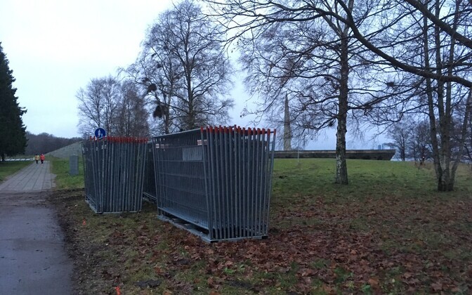 Kommunismiohvrite memoriaali ehitus Maarjamäel.