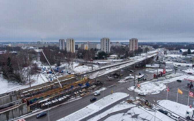 Haabersti ristmiku ehitustööd.