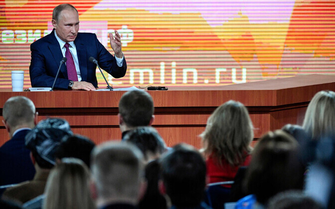 Владимир Путин на пресс-конференции 14 декабря.