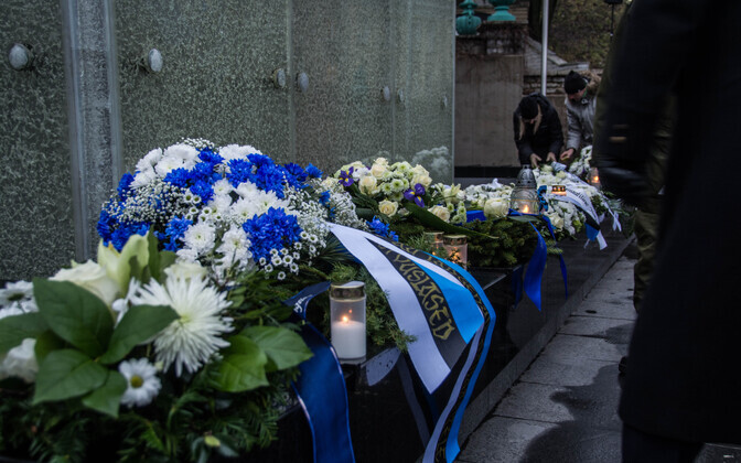 The 1920 ceasefire was commemorated at a ceremony in Tallinn on Wednesday. Jan. 3, 2018.