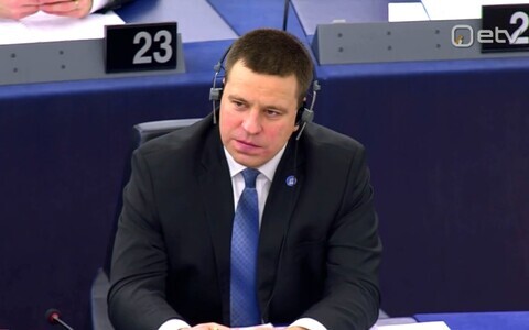 Peaminister Jüri Ratas Strasbourg'is Euroopa Parlamendis.