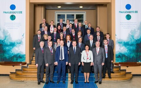 The secretaries general of EU member states' national parliaments met in Tallinn on Monday to discuss the future of the EU. Jan. 29, 2018.