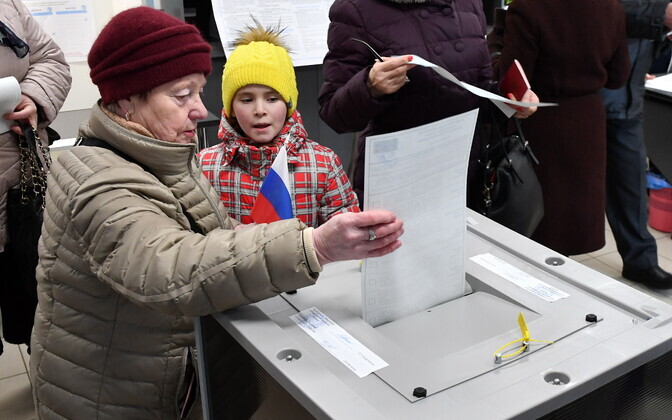 Выборы президента РФ в Нарве.