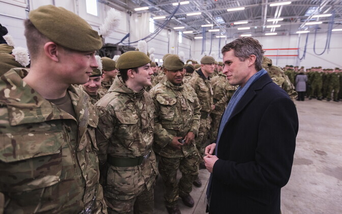 Ühendkuningriigi kaitseminister Gavin Williamson Tapa linnakus 25. märtsil.