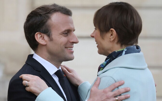 Встреча президента Эстонии Керсти Кальюлайд и президента Франции Эммануэля Макрона.