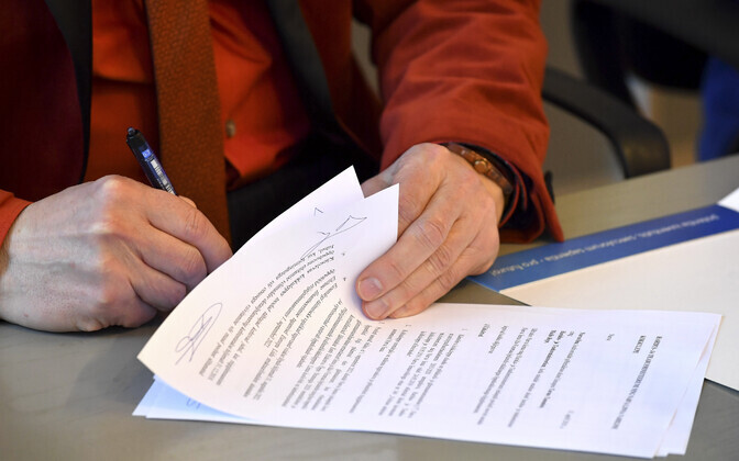 Подписание договора о строительстве госгимназии в Нарве.