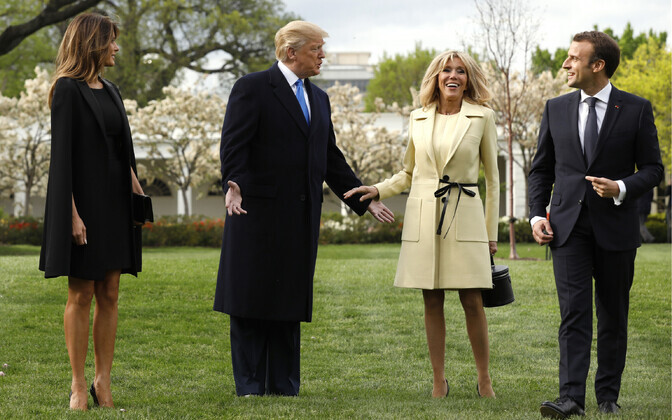 Trumpid ja Macronid 23. aprillil Washingtonis.