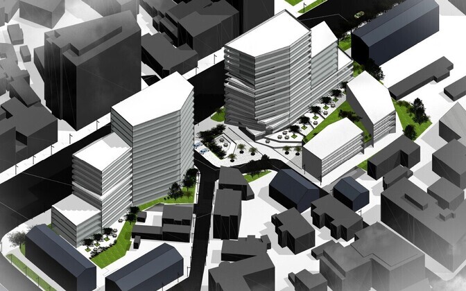 Liivalaia kohtumaja asemele kerkivad hooned.