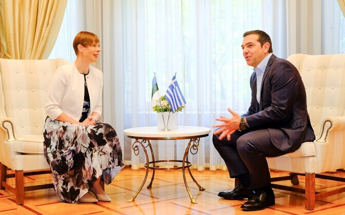 Kersti Kaljulaid ja Alexis Tsipras
