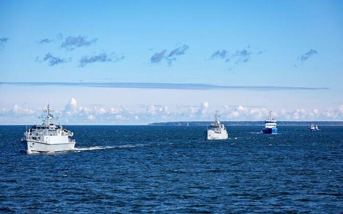 Морской военный парад в Таллиннском заливе.