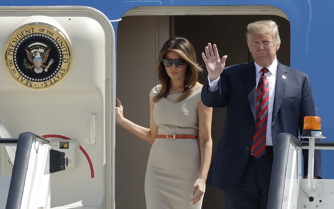 USA president Donald Trump saabus Londonisse.