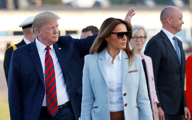 Президент США Дональд Трамп и его жена Меланья прибыли в Хельсинки.