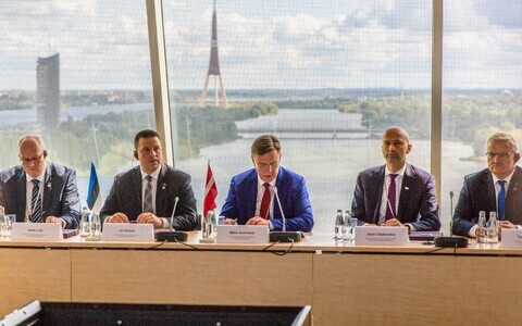 Joint meeting of the Estonian and Latvian governments in Riga on Tuesday. 21 August 2018.