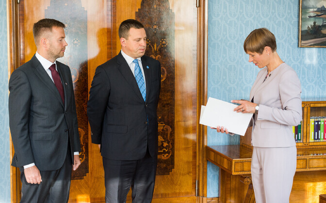 Rene Tammist, Jüri Ratas ja Kersti Kaljulaid