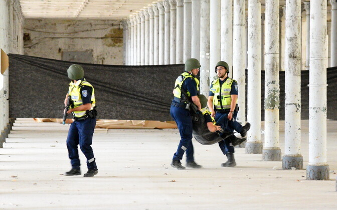 Соревнования полицейских в Нарве.