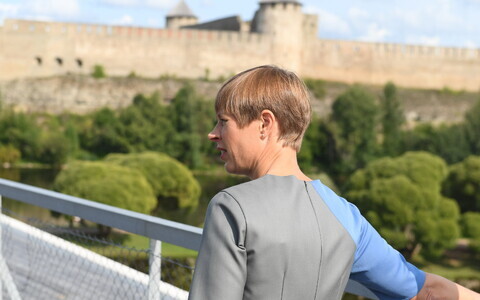President Kersti Kaljulaid in Narva, summer 2018.