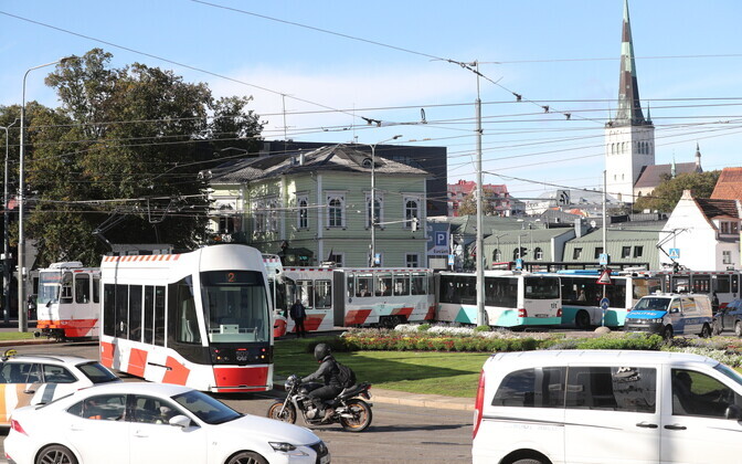 Site of the crash. Viru Square, Tallinn. 28 September 2018.