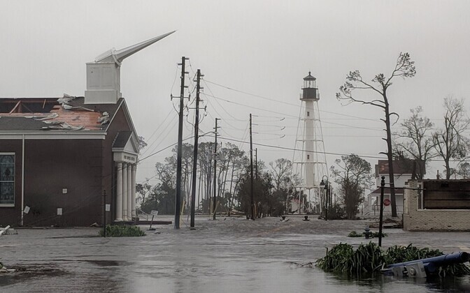 Orkaanis kahju saanud baptistide kirik Port St Joes