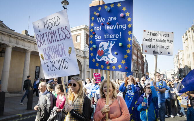 Акция протеста сторонников членства в ЕС в Лондоне