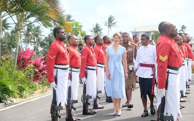 Керсти Кальюлайд на Фиджи.