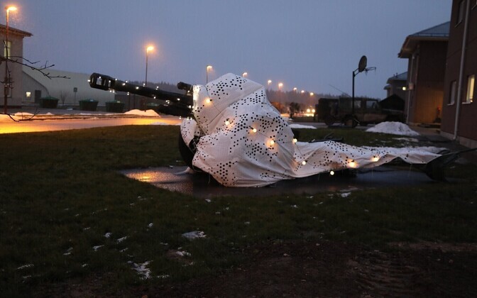 Конкурс на лучшую рождественскую инсталляцию в военном городке в Тапа.