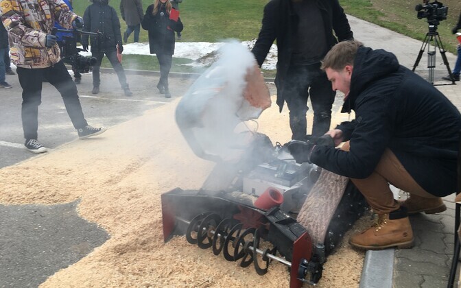 Финал соревнований роботов в Вильянди.