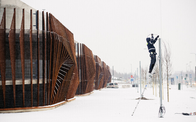 Парковка возле аэропорта в Таллинне.