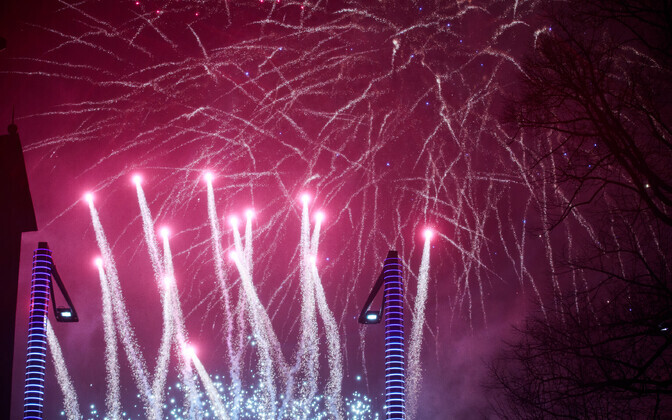 Turn of the year at Tallinn's Freedom Sq