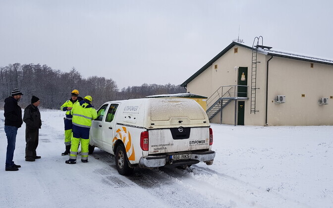Авария электросетей в городе Курессааре.