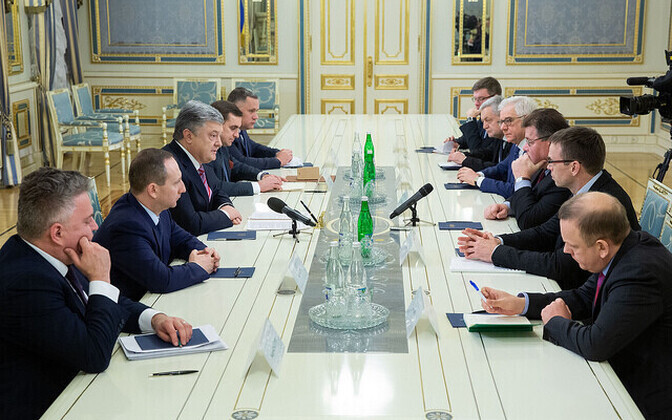 Kohtumine Ukraina presidendi Petro Porošenkoga.