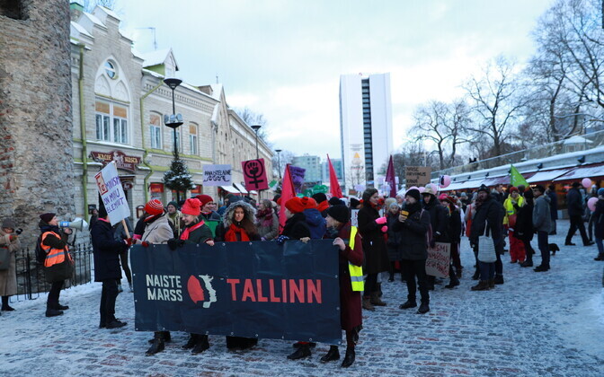 Женский марш в Таллинне 19 января 2019 года.