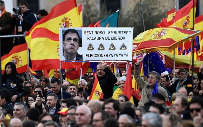 Протесты в Мадриде.